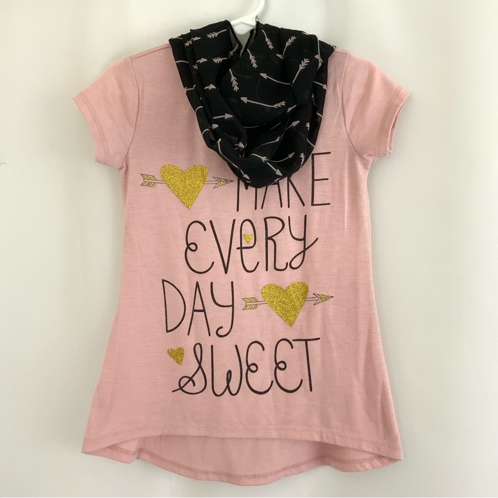 Girl’s Lily Bleu Tee with Scarf Size 4